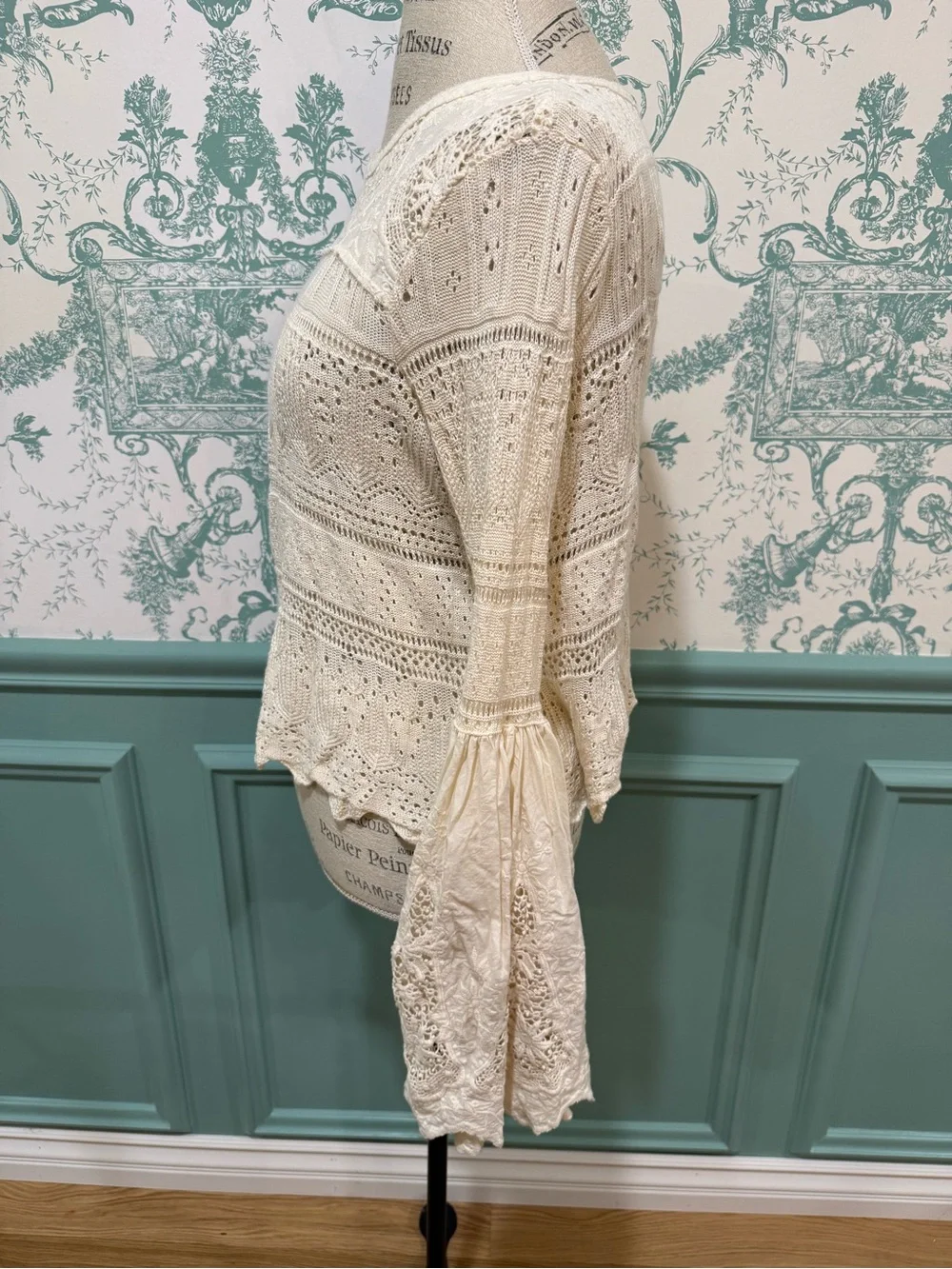 Free People “Once Upon a Time” Knit Bell Sleeve Top